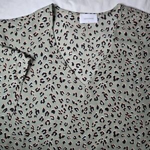ADRIENNE Blouse Oversized Shirt  Animal‎ Print Size Small EUC